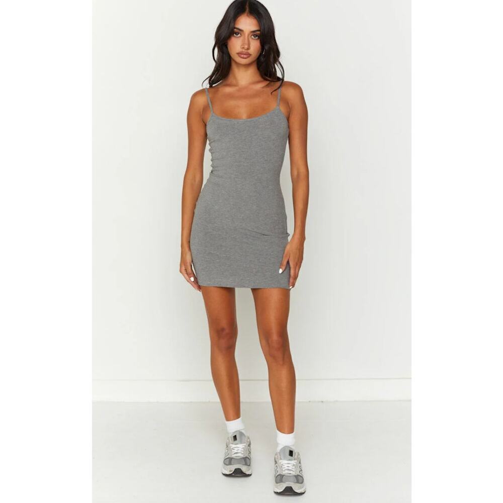 Hem & Thread Gray Slip Dress Size Small